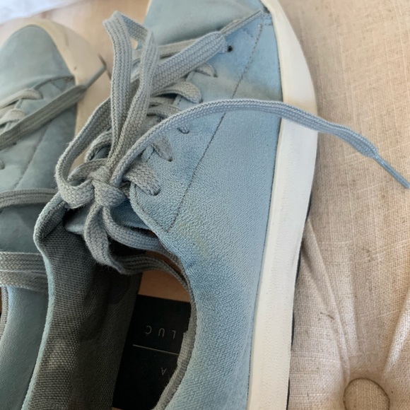 Zara Trafaluc Platforms | Blue Vegan Suede US size 7 - Picture 6 of 9